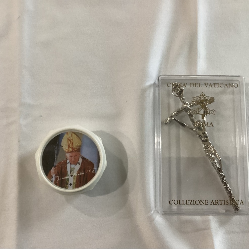 Vatican Rose wood scented rosary and lg. cross